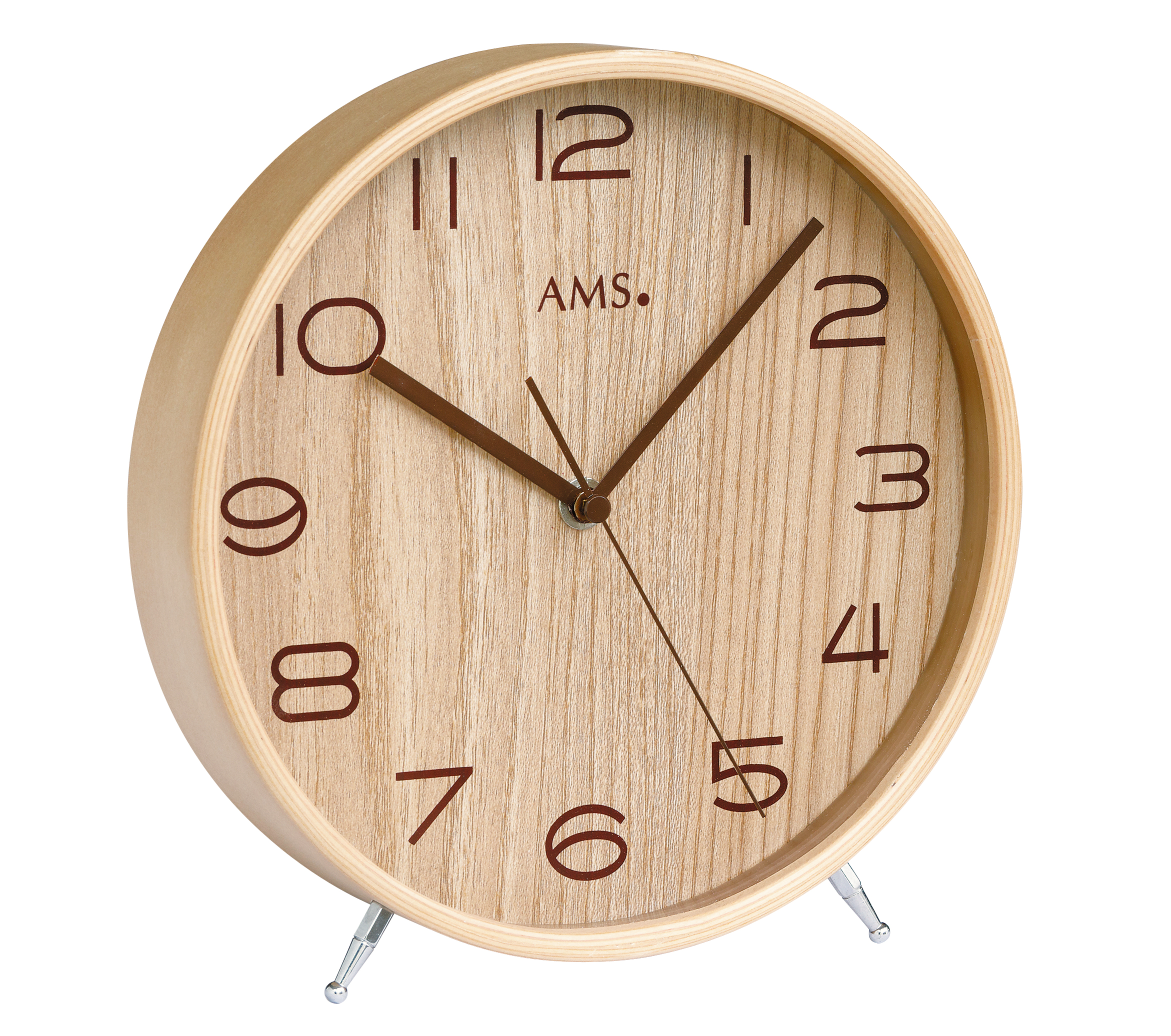 AMS 5118 RC/Quarts wooden clock 22 cm